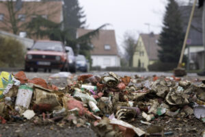 Litter in public spaces